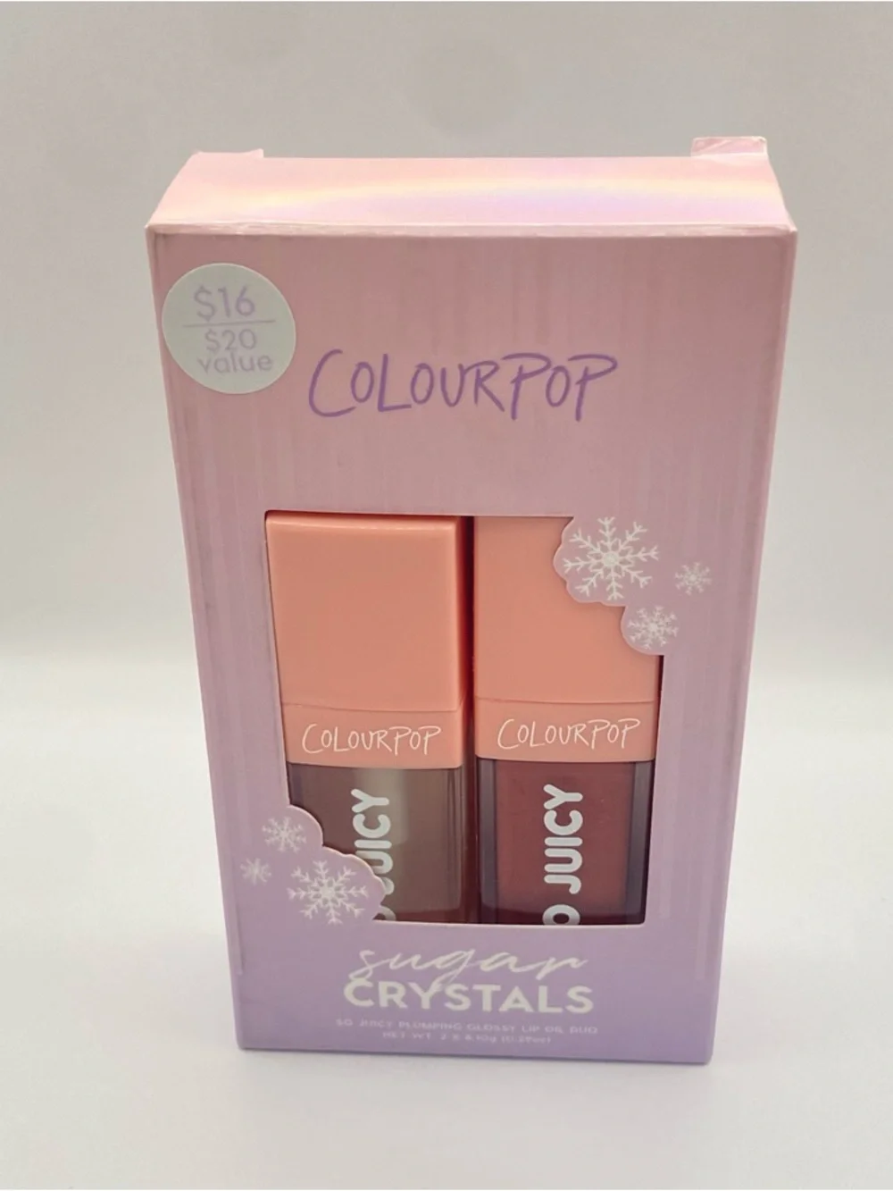 ColourPop Sugar Crystals So‎ Juicy Plumping Glossy Lip Oil Duo New in Box